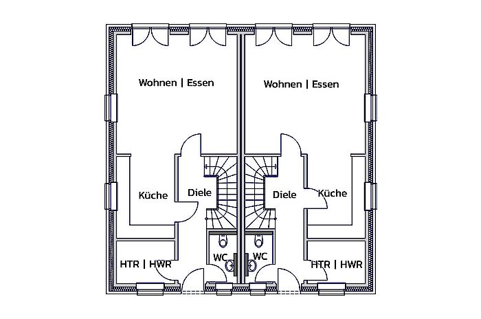 Doppelhaus 2Fresh Grundriss EG