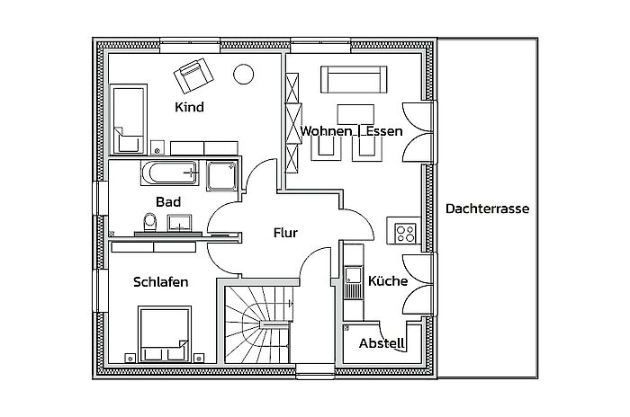 Zweifamilienhaus Generation - Grundriss OG