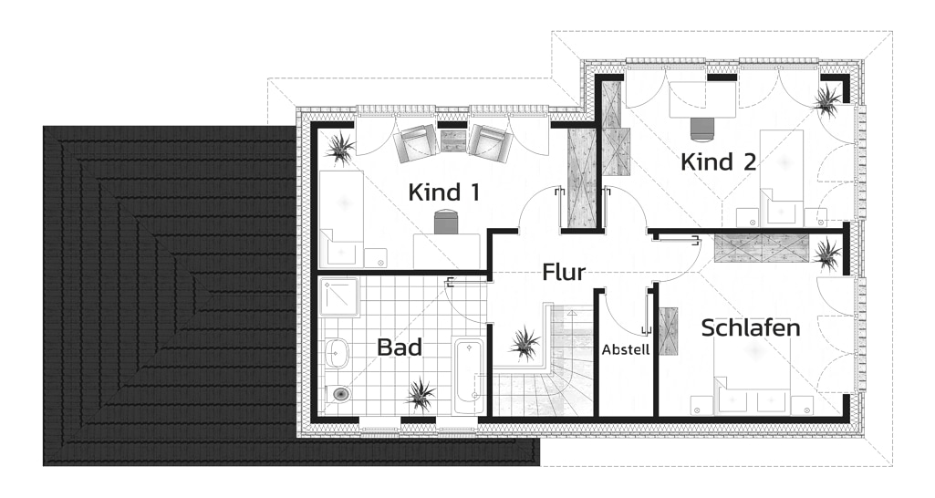 Stadtvilla "Lindenhof" - Grundriss DG