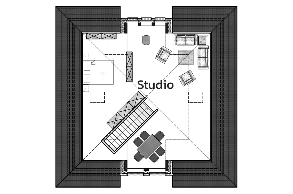 Stadtvilla "Roggenkamp" - Grundriss DG