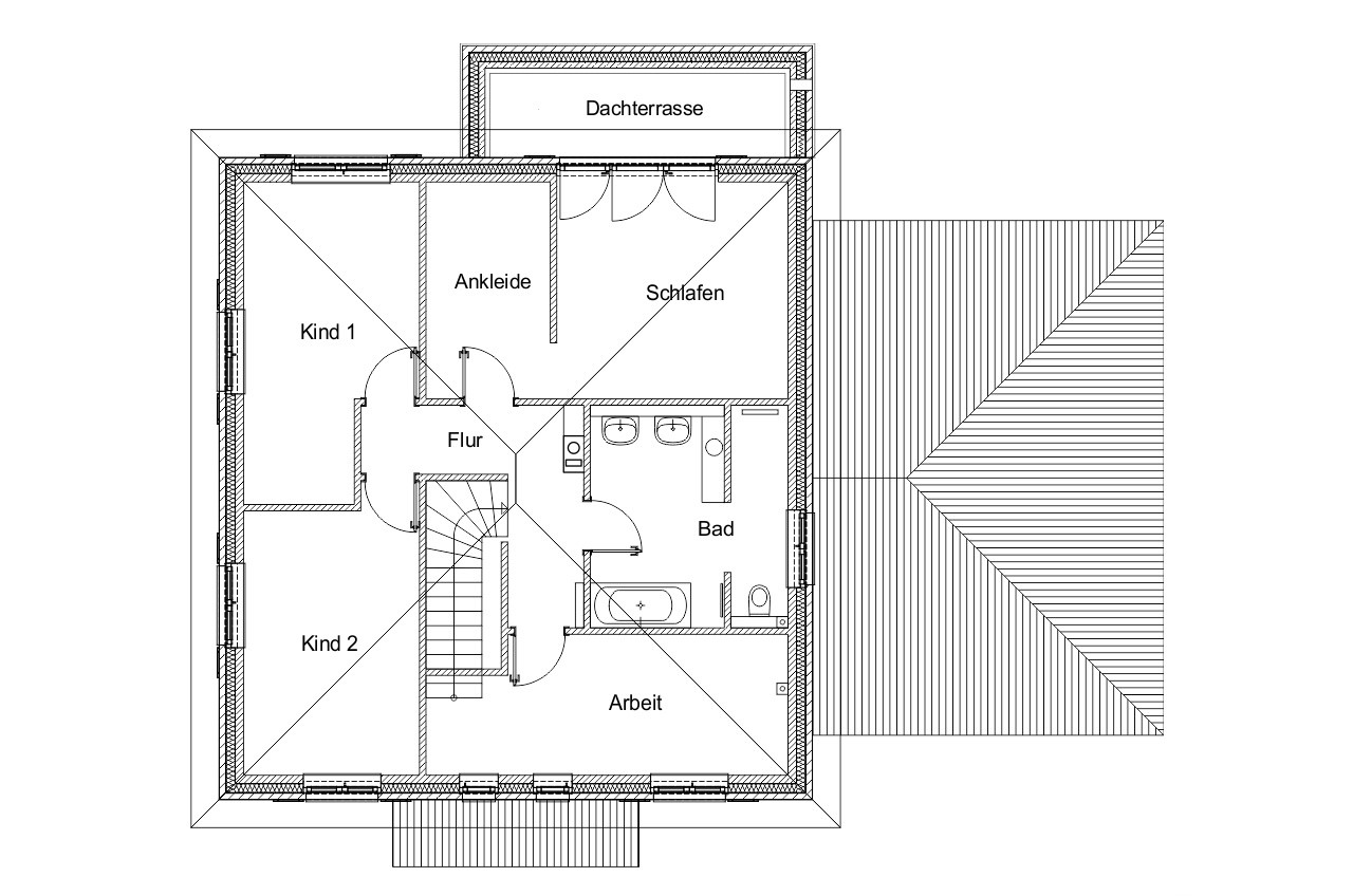 Grundriss Stadtvilla OG